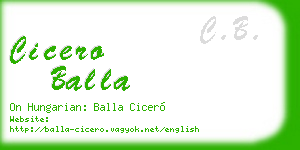 cicero balla business card
